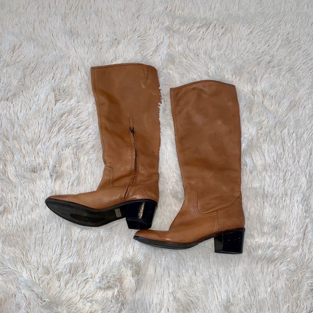 Sam Edelman genuine leather camel boots